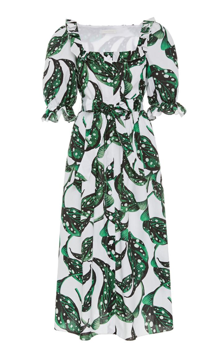 Borgo De Nor Corina Printed Cotton-poplin Maxi Dress