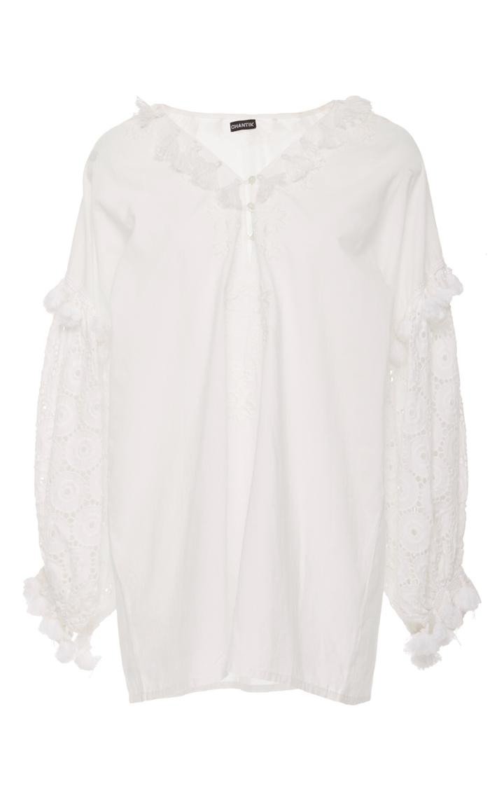 Chantik Floral Embroidered Eyelet Tunic