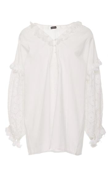 Chantik Floral Embroidered Eyelet Tunic
