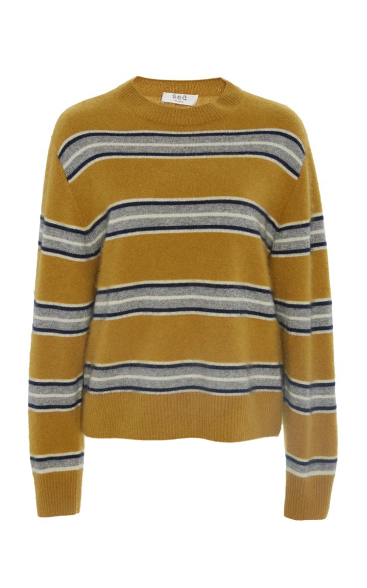 Sea Salene Striped Boxy Boyfriend Sweater