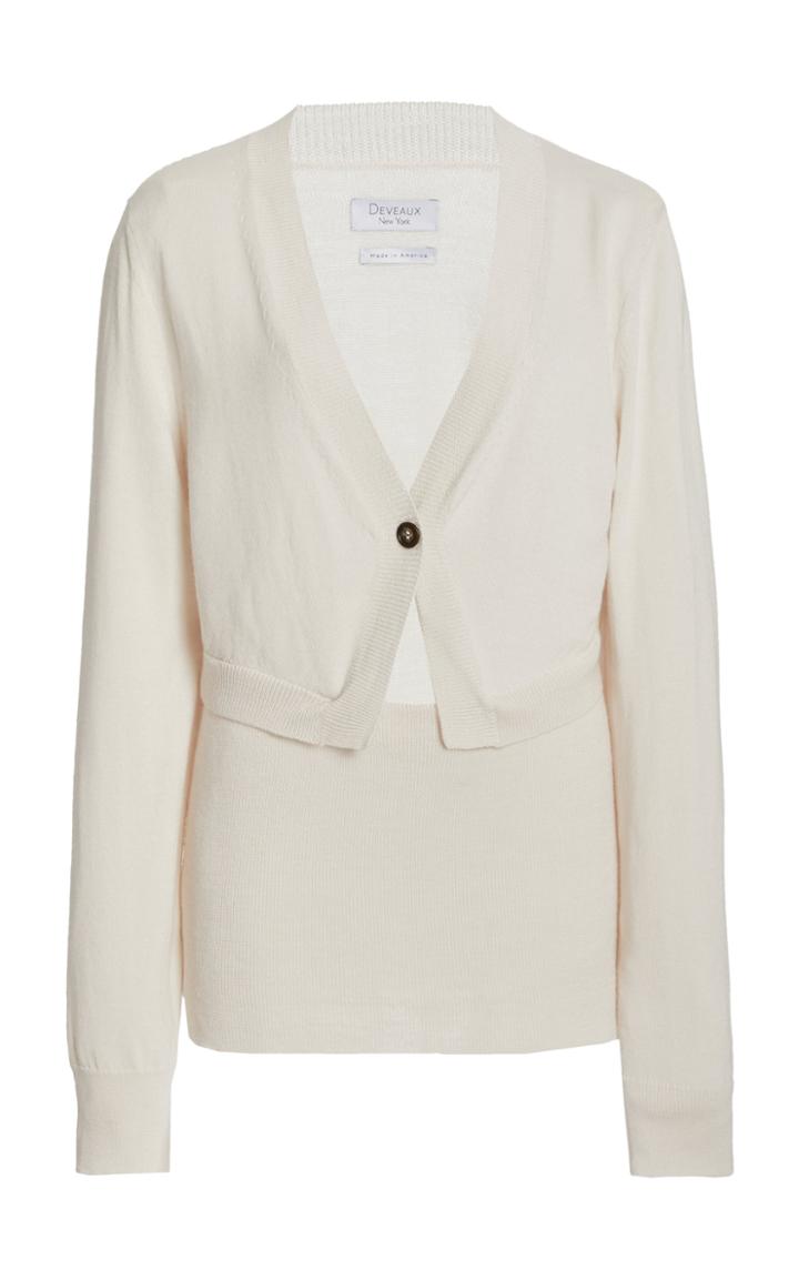 Moda Operandi Deveaux Calise Cutout Wool Cardigan