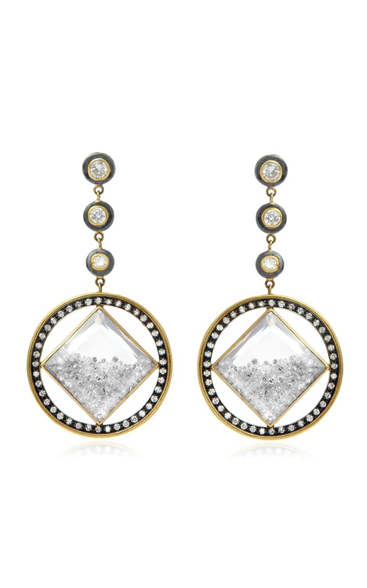 Moritz Glik Diamond Kaleidoscope Shaker Earrings
