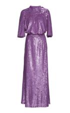 Attico Sequin Flutter Sleeve Dress