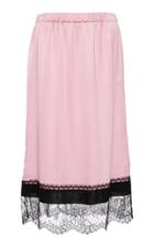 N21 Marisa Lace-trim Silk Skirt
