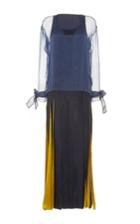 Alexis Mabille Long Crepe Ribbon Dress