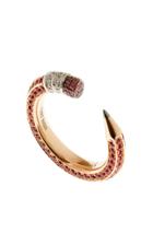 Moda Operandi Nadine Ghosn 18k Rose Gold & Ruby Pencil Ring Size: 4.5