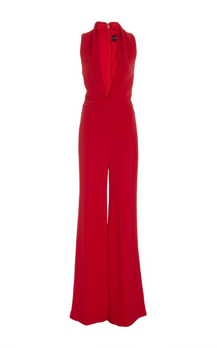 Brandon Maxwell Rolled Collar Jumpsuit