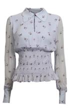 Baum Und Pferdgarten Mille Wide Elastic Waist Chiffon Top