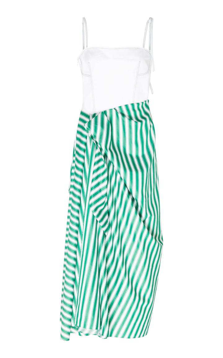 Moda Operandi Rosie Assoulin Cotton Striped Corset Dress Size: 0