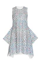 Huishan Zhang Yana Asymmetrical Silk-blend Mini Dress