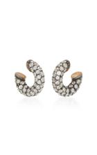 Gioia Pirate 18k Gold, Oxidized Silver And Diamond Earrings