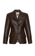 Moda Operandi Aleksandre Akhalkatsishvili Tapered Faux Leather Blazer Size: Xs