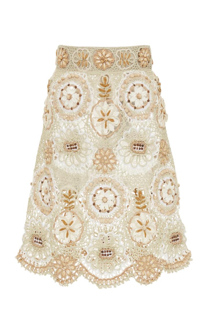 Moda Operandi Dolce & Gabbana Floral Knit Skirt Size: 36