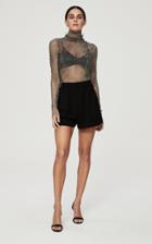 Moda Operandi Rachel Gilbert Reeve Crystal-embellished Mesh Top