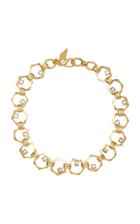 Nicole Romano 18k Gold-plated Bolt Crystal Necklace