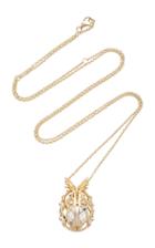 Yvonne Leon 18k Gold Pearl Necklace W/ Removable Cage