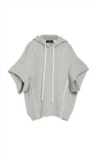 Bassike Cut Off Cotton Hoodie