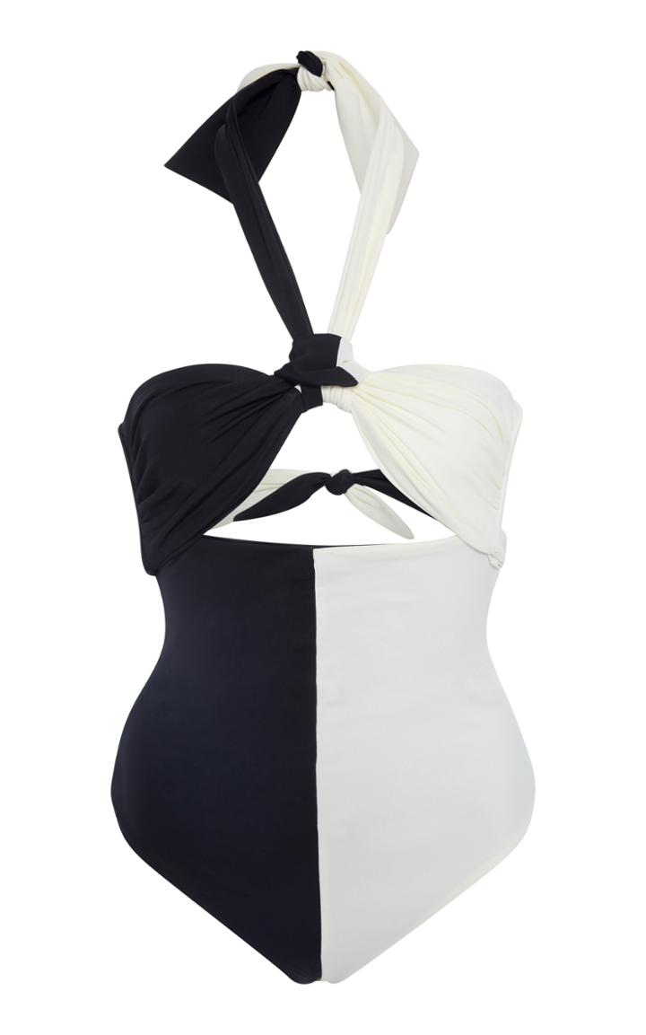 Mara Hoffman Cleo Two Tone Maillot