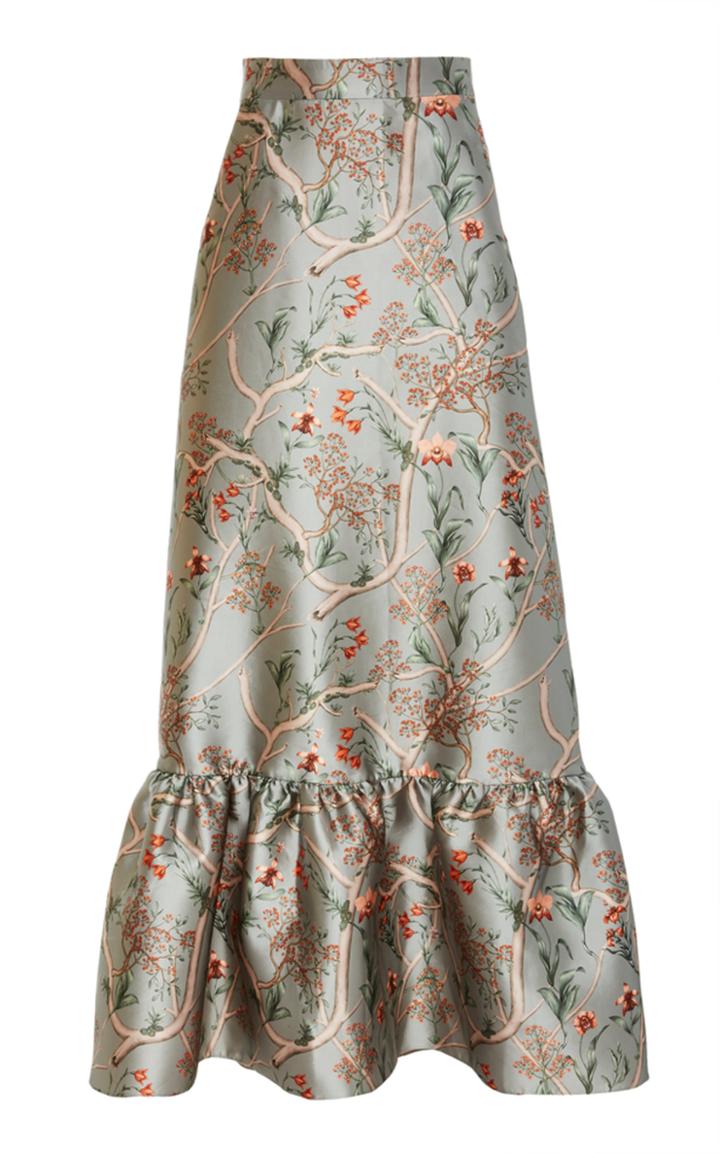 Johanna Ortiz Glorious Wild Life Satin Skirt