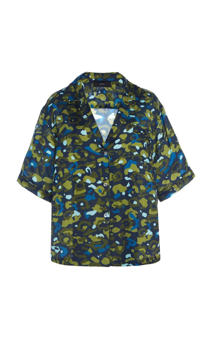 Moda Operandi Alanui Camouflage Silk-cotton Button-front Shirt Size: S