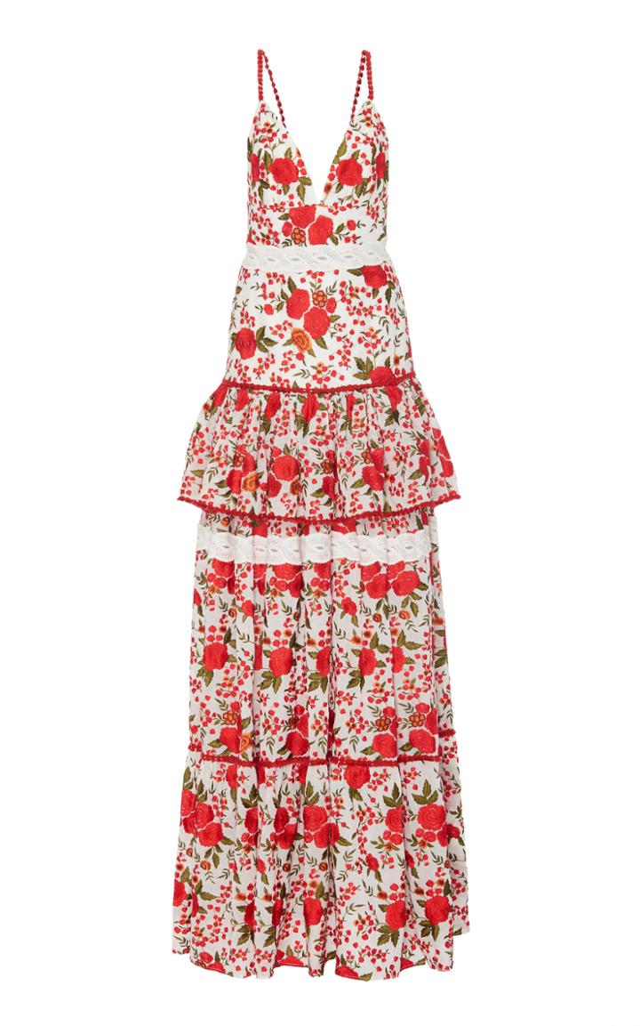 Alexis Cassis Tiered Floral Maxi Dress