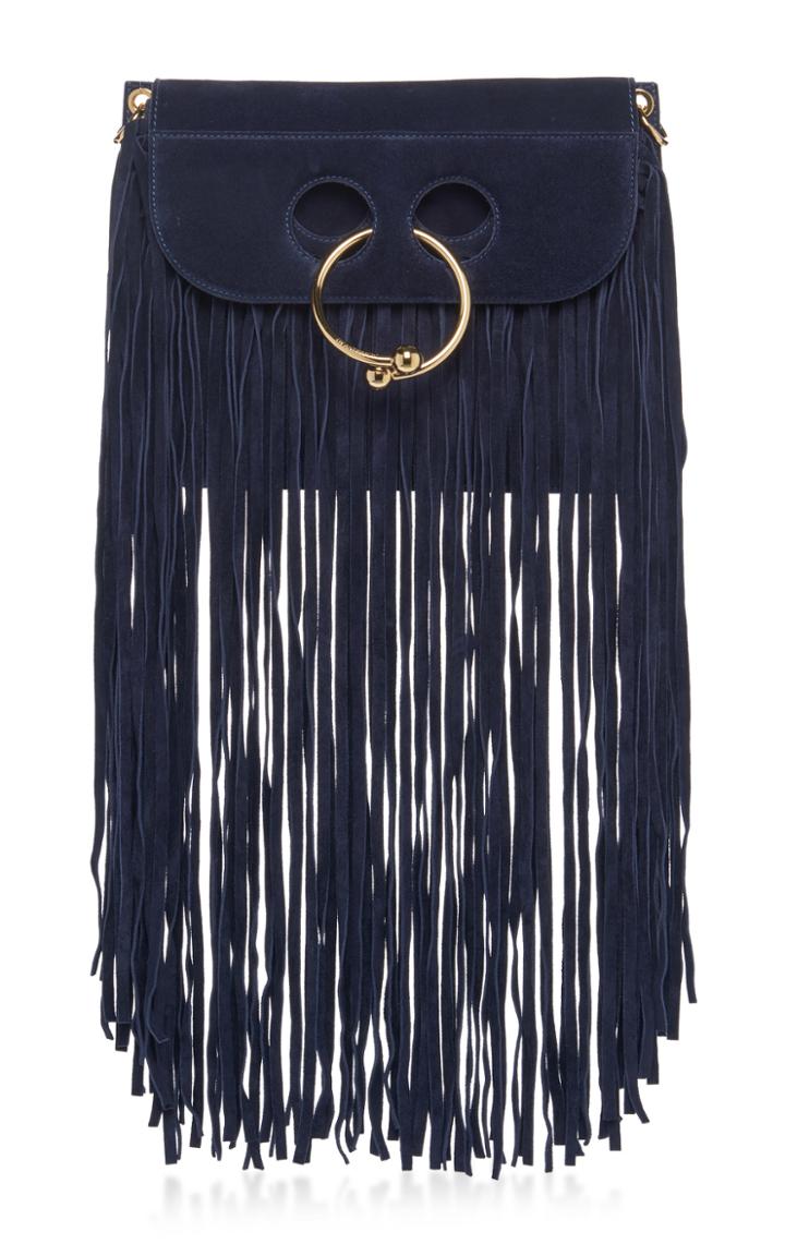 J.w.anderson Medium Pierce Suede Fringe Bag
