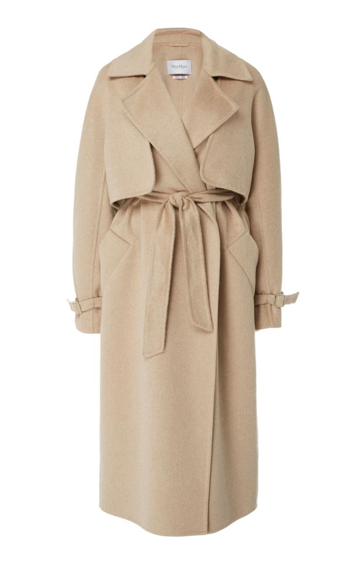Max Mara Agar Wrap Camel-cashmere Trench Coat
