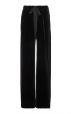 Naeem Khan High-waisted Velvet Wide-leg Pants