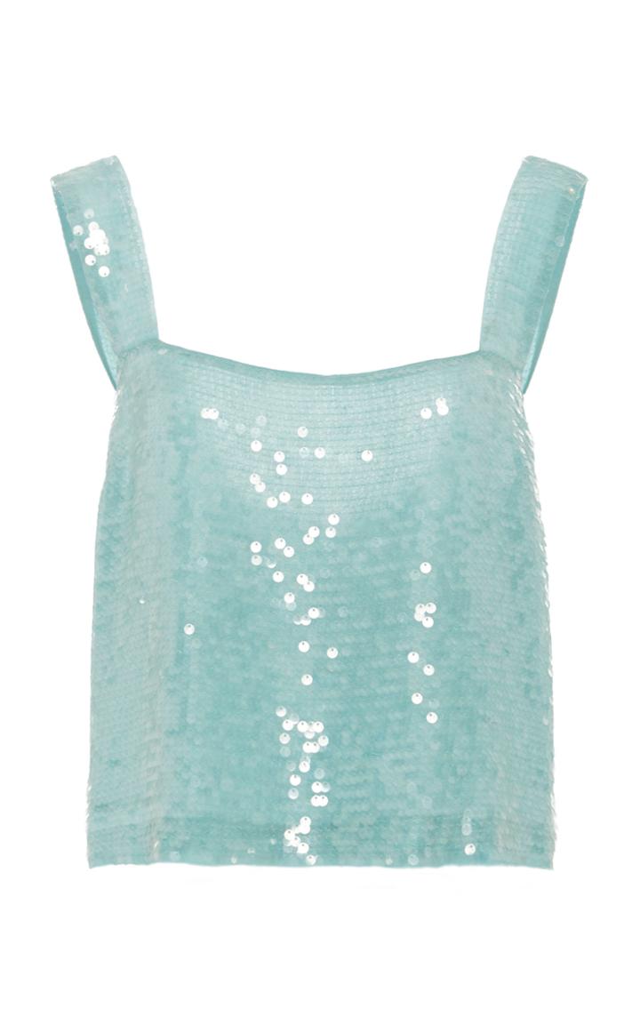 Moda Operandi Veronica Beard Adi Sequin-embellished Cropped Top Size: 0