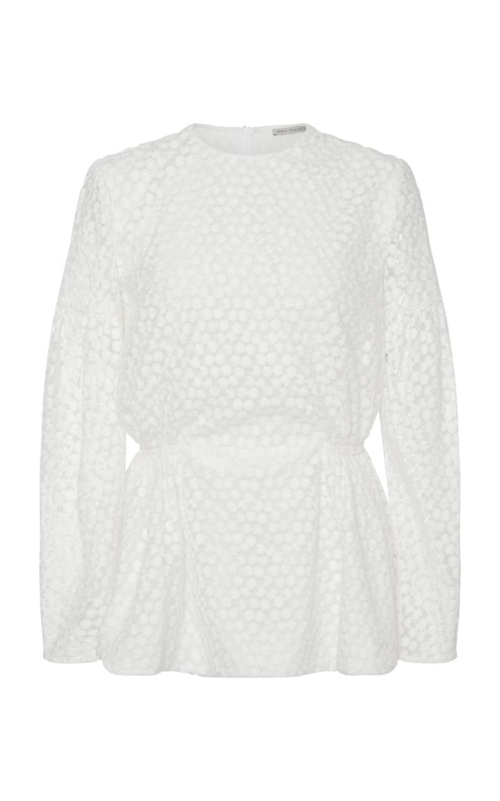 Emilia Wickstead Didi Long Sleeve Peplum Top