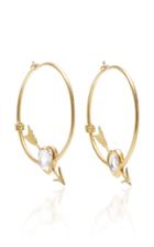 Marie-hlne De Taillac One-of-a-kind Rainbow Moonstone Cupid's Arrow Hoop