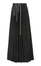 Christopher Kane Crystal-embellished Pliss-crepe Midi Skirt