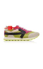 Off-white C/o Virgil Abloh Leather-trimmed Suede And Canvas Sneakers