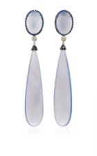 Sidney Garber Chalcedony Drop Earrings