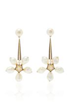 Hanut Singh One-of-a-kind Pearl Deco Flowers Earrings