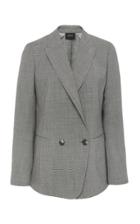 Akris Double Face Stretch Wool Houndstooth Blazer