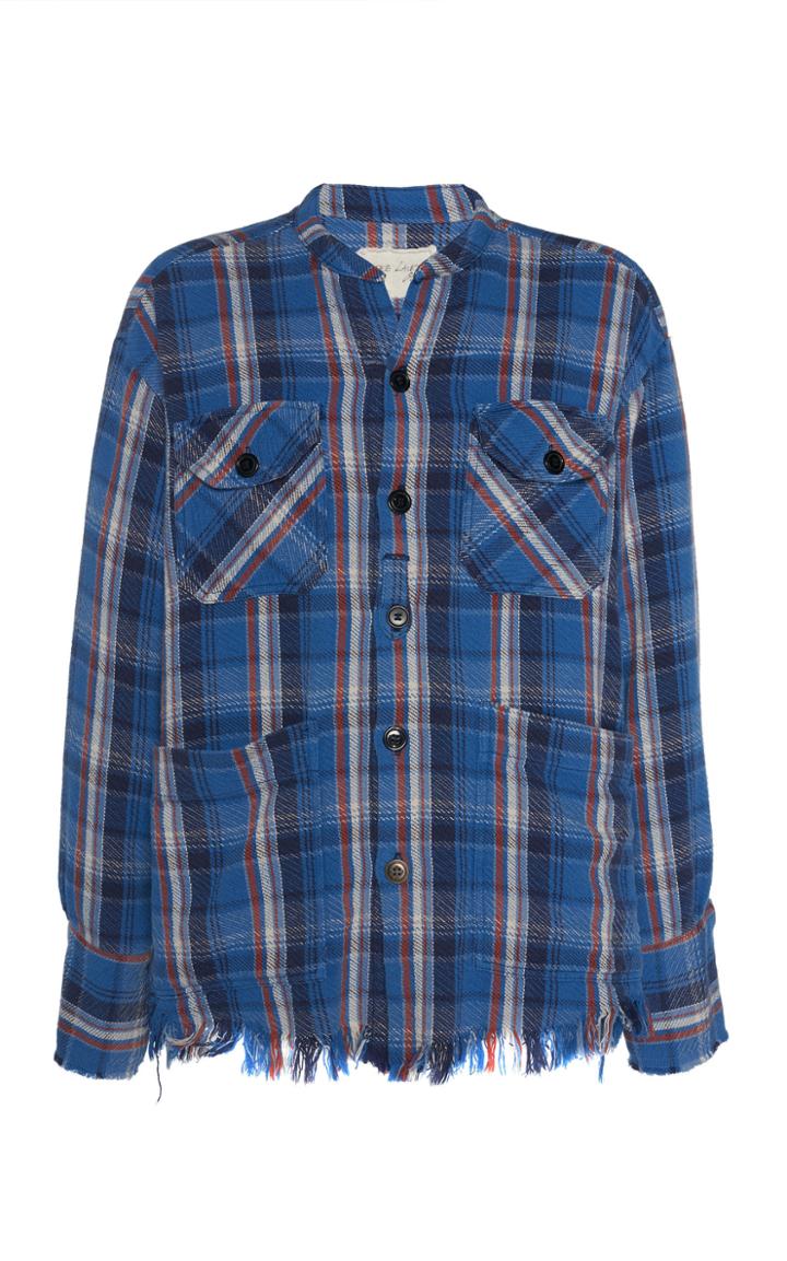 Greg Lauren Plaid Boxy Studio Shirt