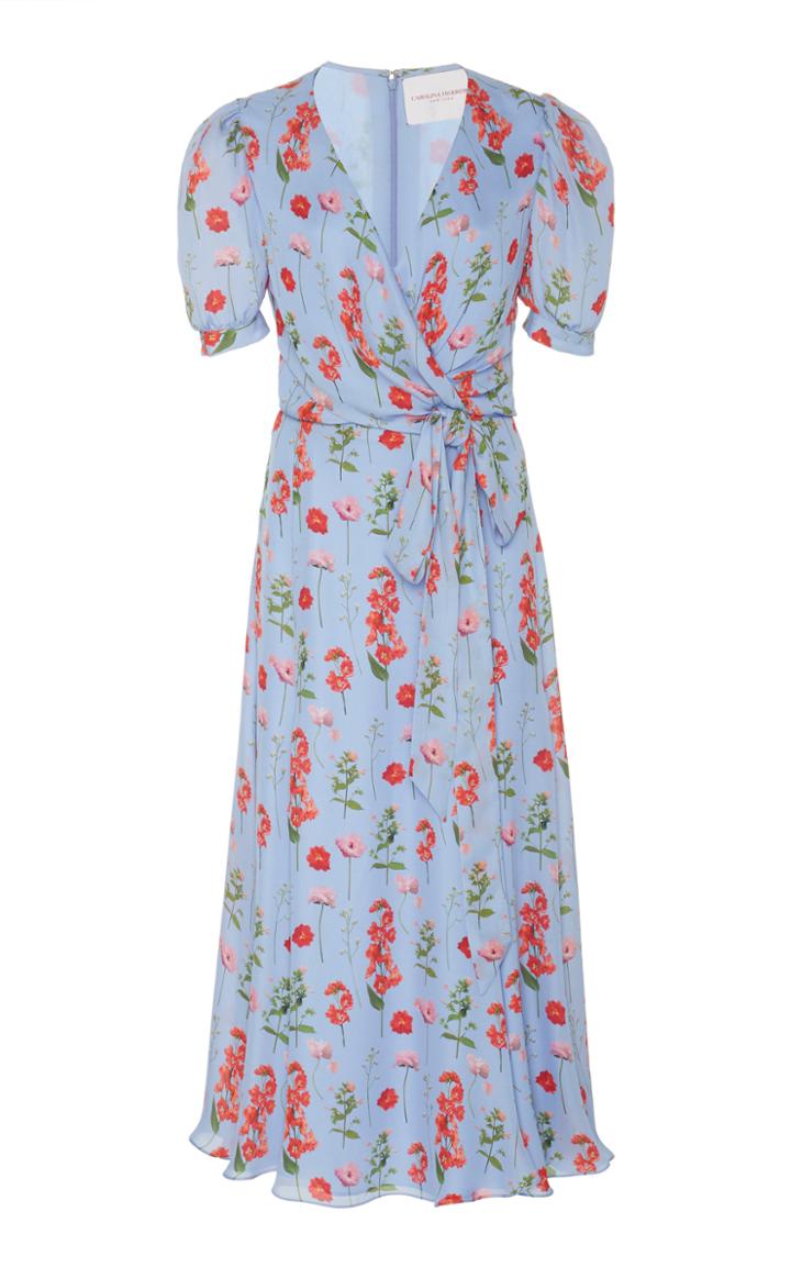 Carolina Herrera Printed Silk Wrap Dress