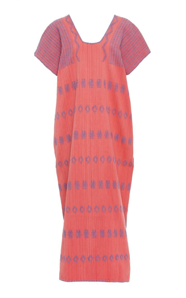 Pippa Holt Emrboidered Cotton Midi Dress