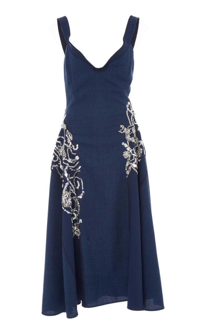 Adeam Panel Dress With Embroidery