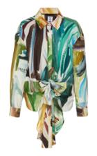 Rosie Assoulin Tie-front Twill Button-down Shirt