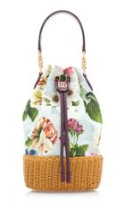 Dolce & Gabbana Floral-print Canvas And Leather Top Handle Bag
