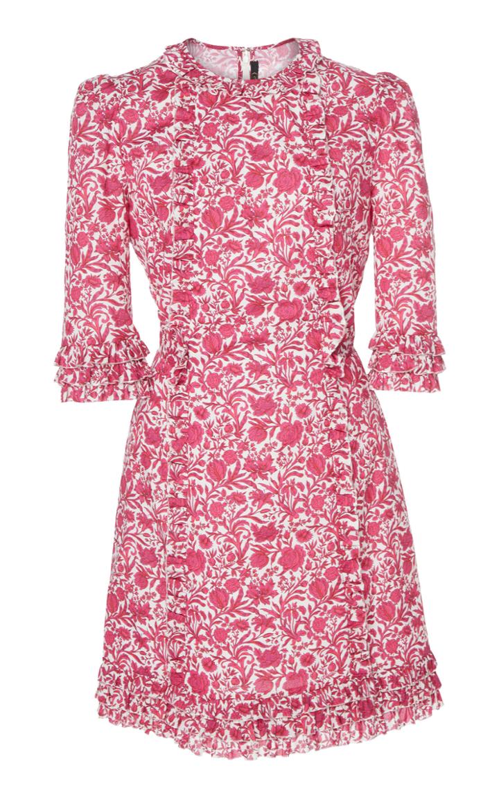 The Vampire's Wife Cate Ruffled Floral-print Cotton Mini Dress