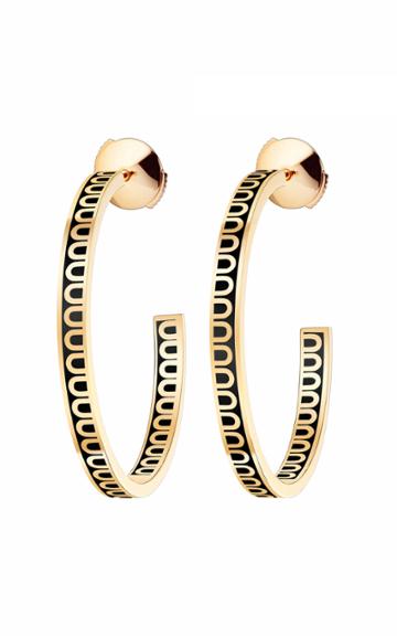 Davidor L'arc 18k Yellow Gold And Lacquered Ceramic Hoop Earrings