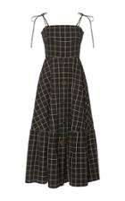 Rejina Pyo Maria Check Strap Tie Dress