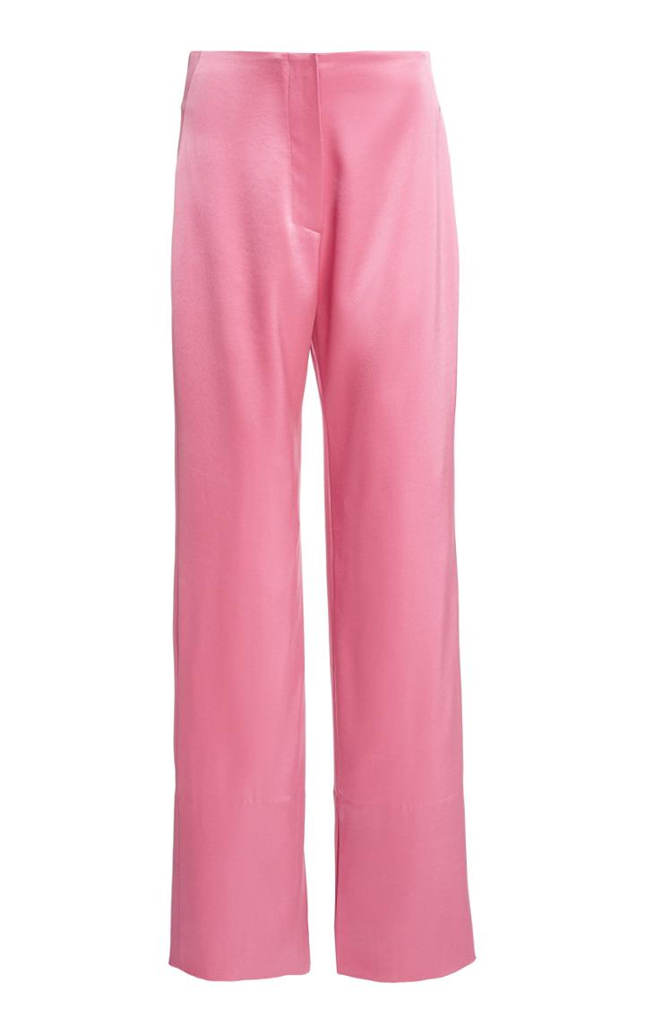 Moda Operandi Nanushka Tabbie Straight-leg Satin Pants