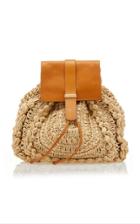 Alberta Ferretti Raffia Small Backpack