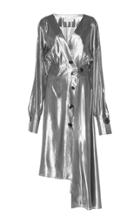 Wanda Nylon Asymmetric Button Up Dress