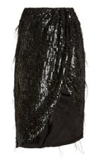 Moda Operandi Alitte Feather-embellished Sequined Skirt