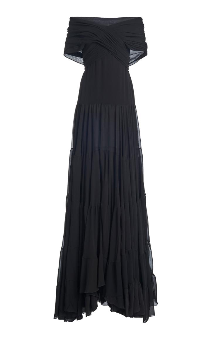 Moda Operandi Giambattista Valli Off-the-shoulder Silk Gown
